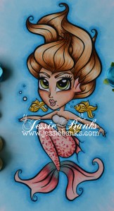 Fish Swirl mermaid Betty close up