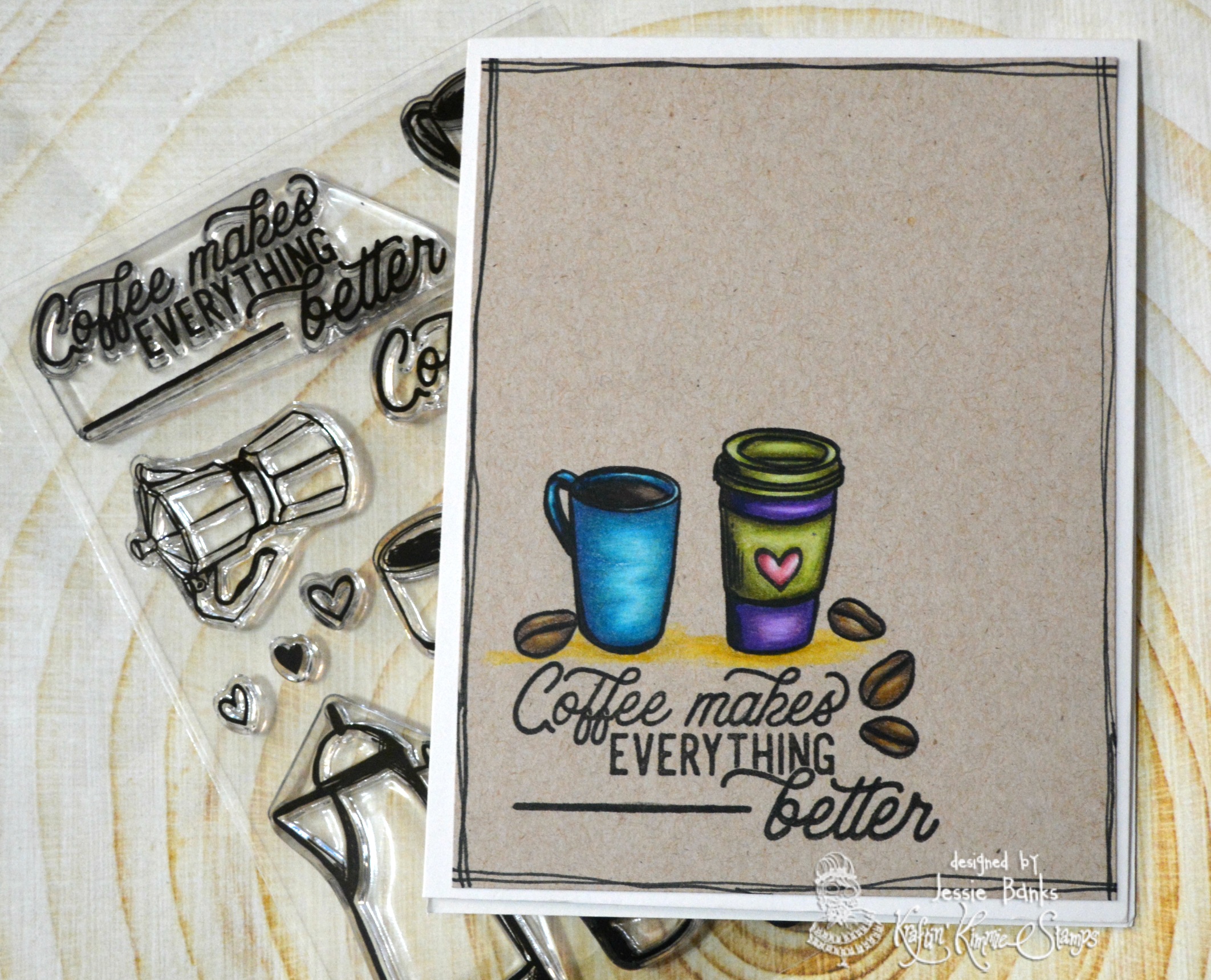 Kraftin Kimmie Stamps - A Brew-tiful day - Jessie Banks