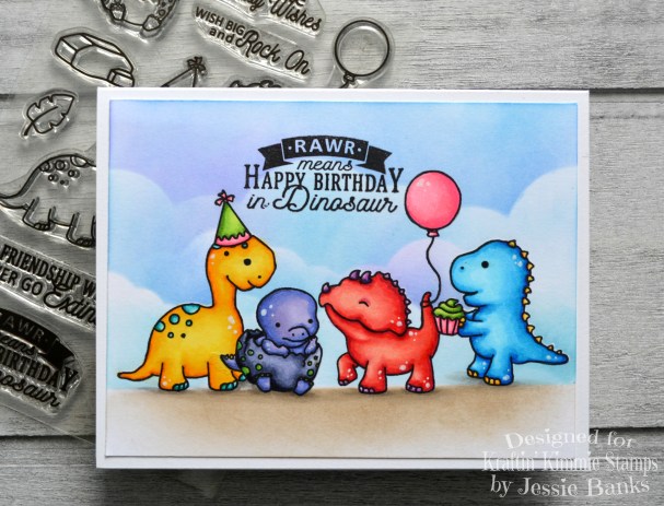 Kraftin Kimmie Stamps - Dino-mite Pals - Jessie Banks