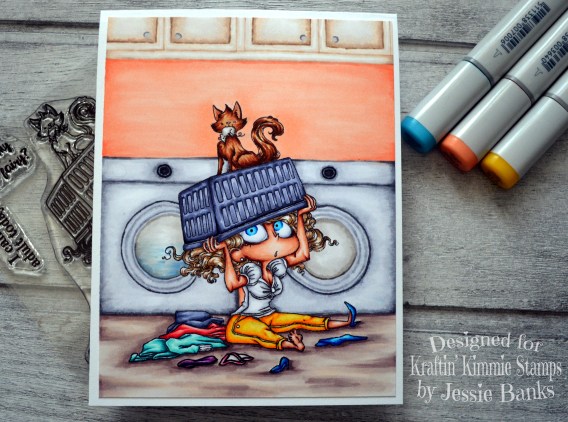 Kraftin Kimmie Stamps - Loretta Laundry - Jessie Banks