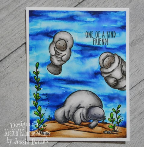 Kraftin Kimmie Stamps - Mantee Pals - Jessie Banks