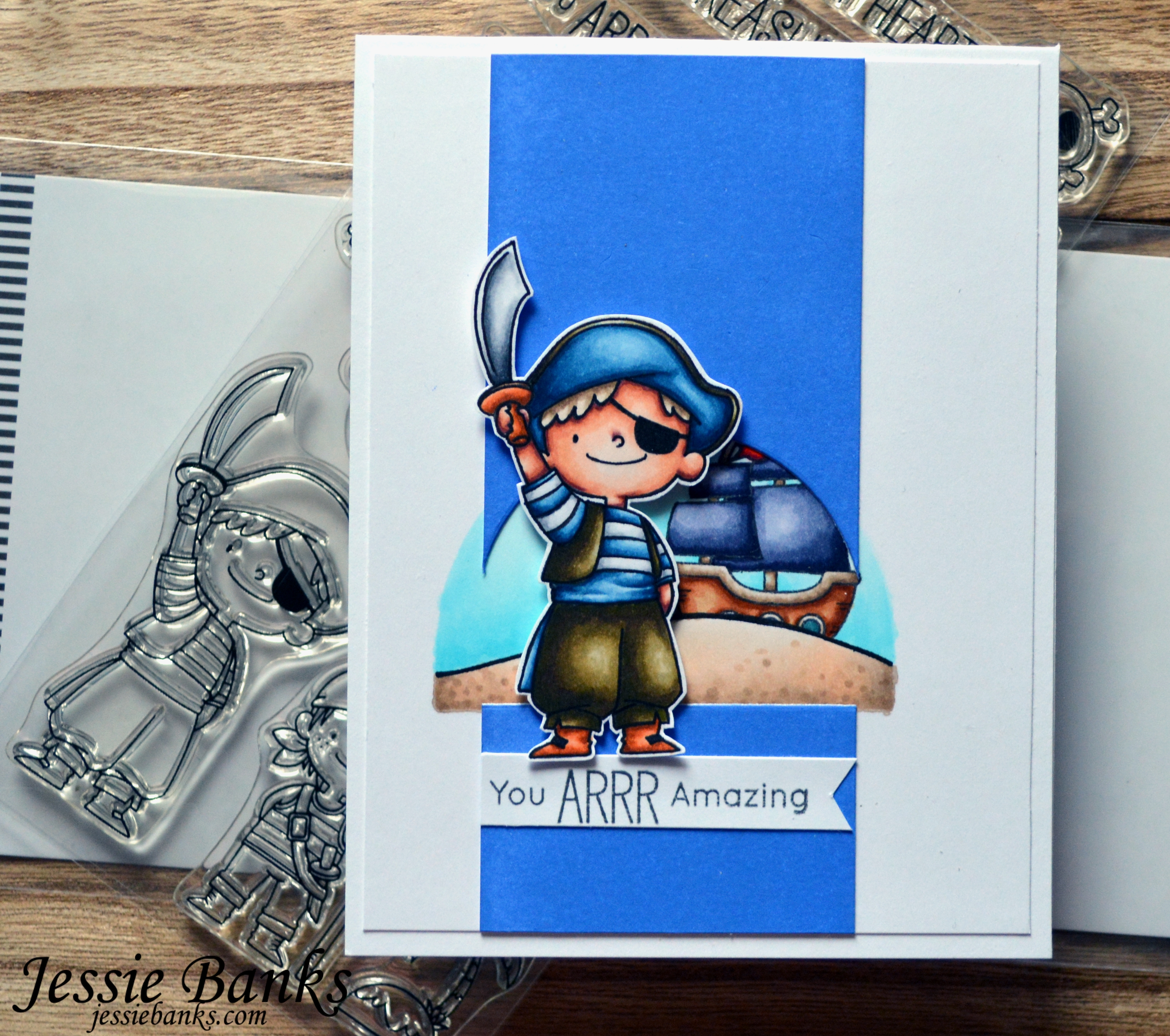 MFT Stamps - Party like a pirate - Jessie Banks