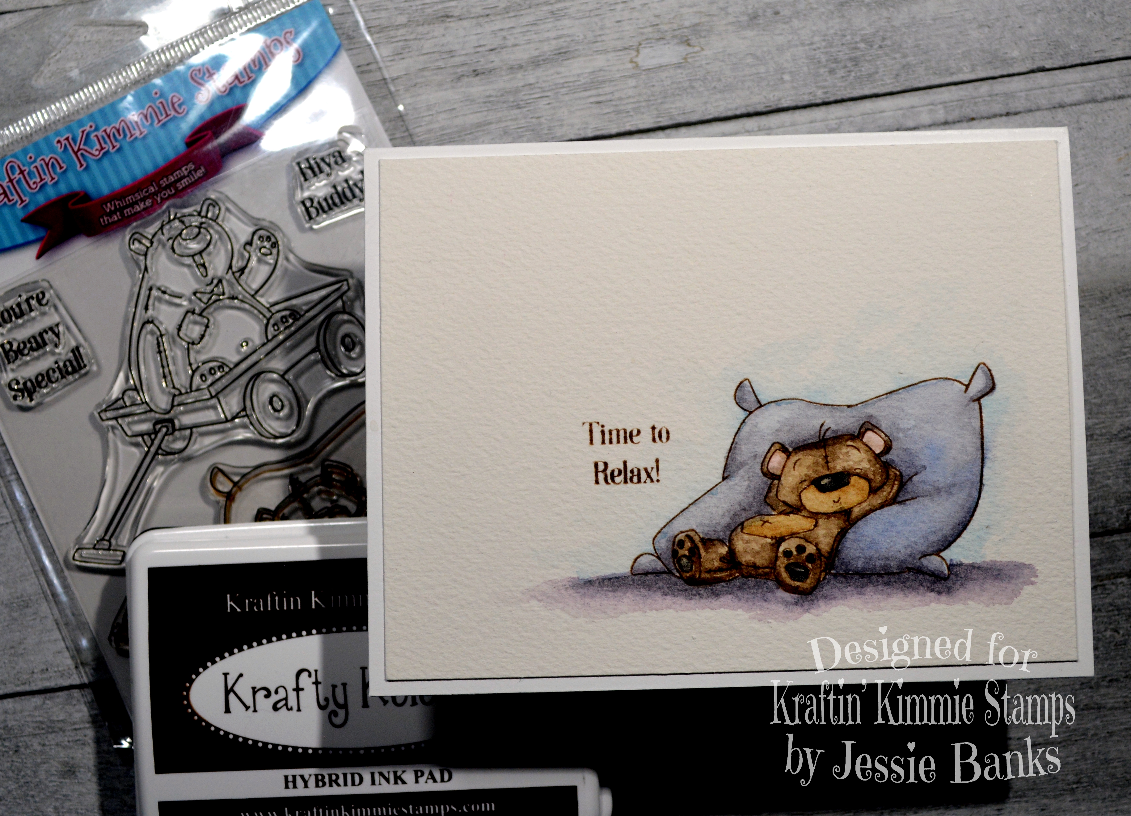 Kraftin Kimmie Stamps - Buddy Bears 1 - Jessie Banks