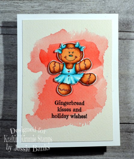 Kraftin Kimmie Stamps - Gingerbread Kisses - Jessie Banks
