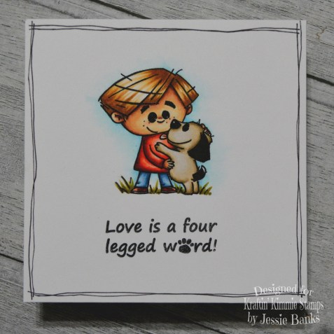 Kraftin Kimmie Stamps - Cuddles the Puppy - Jessie Banks 2
